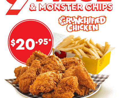 DEAL: Chicken Treat - 9 Piece Crunchified Chicken & Monster Chips for $20.95 9