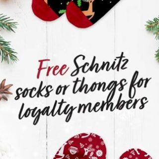 DEAL: Schnitz - Free Socks or Thongs with $30 Spend for Loyalty Members 2