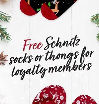 DEAL: Schnitz - Free Socks or Thongs with $30 Spend for Loyalty Members 3