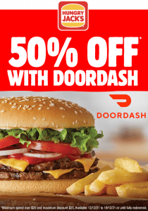 DEAL: Hungry Jack's - 50% off via DoorDash (until 19 December 2021) 3
