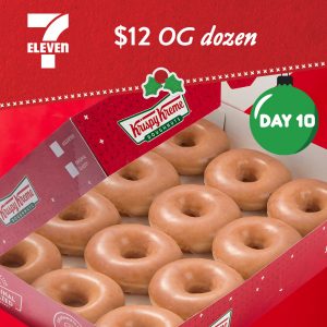 DEAL: 7-Eleven – $12 Krispy Kreme Original Glazed Dozen Doughnuts (22 December 2021) 7