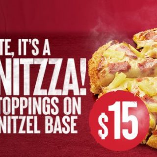 NEWS: Pizza Hut Schnitzza with Pizza Toppings on a Schnitzel Base 6