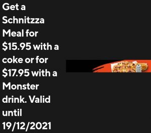 DEAL: Pizza Hut - $15.95 Schnitzza Meal via DoorDash (until 19 December 2021) 8
