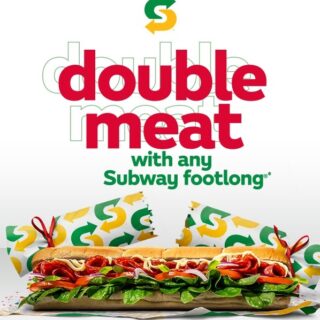 DEAL: Subway - Double Meat with Any Subway Footlong via Subway App (13 December 2021) 7 DEAL: Subway - Double Meat with Any Subway Footlong via Subway App (13 December 2021) 7
