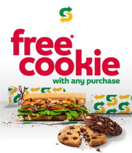 DEAL: Subway - Free Cookie with Any Purchase via Subway App (6 December 2021) 8 DEAL: Subway - Free Cookie with Any Purchase via Subway App (6 December 2021) 1