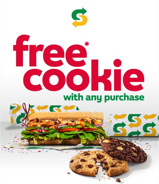 DEAL Subway Free Cookie with Any Purchase via Subway App (6 December