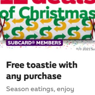 DEAL: Subway - Free Toastie with Any Purchase via Subway App (14 December 2021) 6 DEAL: Subway - Free Toastie with Any Purchase via Subway App (14 December 2021) 6
