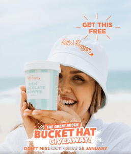 DEAL: Betty's Burgers - Free Bucket Hat with Ice Cream Tub Purchase (until 26 January 2022) 7
