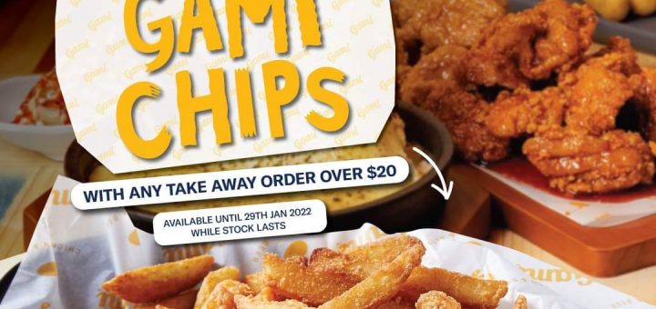 DEAL: Gami Chicken - Free Chips with Any Takeaway Order Over $20 (until 29 January 2022) 1