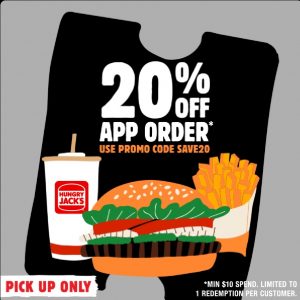 DEAL: Hungry Jack's - 20% off Pick Up Orders with $10+ Spend via App (until 14 March 2022) 3