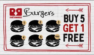 DEAL: Red Rooster - Buy 5 Burgers Get 1 Free for Red Royalty Members 3
