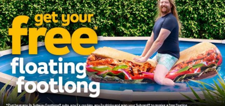 DEAL: Subway - Free Floating Footlong with Purchase of 2 Footlong Subs, 2 Cookies & 2 Drinks 3