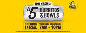 DEAL: Guzman Y Gomez Virginia QLD - $5 Burrito or Burrito Bowl (3 March 2022) 3