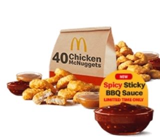 NEWS: McDonald's 40 Chicken McNuggets & Spicy Sticky BBQ Sauce 3