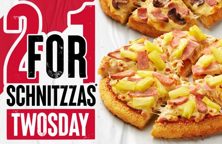 DEAL: Pizza Hut 2 For 1 Tuesdays - Buy One Get One Free Pizzas & Schnitzzas Pickup (16 August 2022) 1
