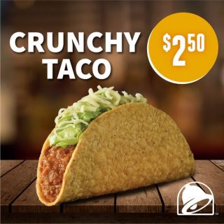 DEAL: Taco Bell - $2.50 Crunchy Taco 10