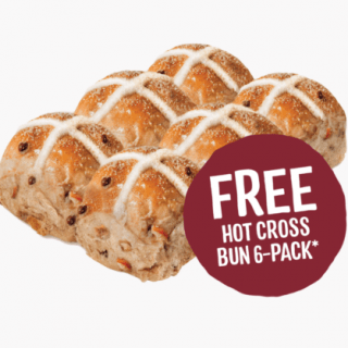 DEAL: Bakers Delight - Free Hot Cross Bun 6 Pack with $5 Purchase for New Dough Getters Loyalty Program Users 1