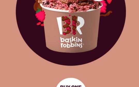 DEAL: Baskin Robbins - Buy One Get One Free Raspberry Chocolate Chip 1 Scoop Waffle Cone for Club 31 Members 4