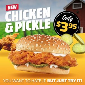 DEAL: Carl's Jr $3.95 Chicken & Pickle Burger 9