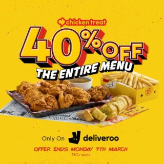 DEAL: Chicken Treat - 40% off Entire Menu via Deliveroo (until 7 March 2022) 7