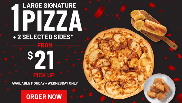 DEAL: Crust Birthday Deals - 1 Large Signature Pizza + 2 Sides for $21, 1 XL Signature Pizzas + 2 Sides for $42 7