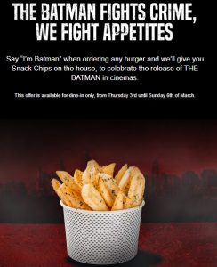 DEAL: Grill'd - Free Snack Chips with Any Dine-In Burger Purchase (until 6 March 2022) 3