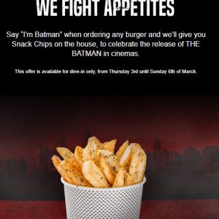 DEAL: Grill'd - Free Snack Chips with Any Dine-In Burger Purchase (until 6 March 2022) 1