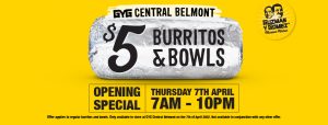 DEAL: Guzman Y Gomez Central Belmont NSW - $5 Burrito or Burrito Bowl (7 April 2022) 3