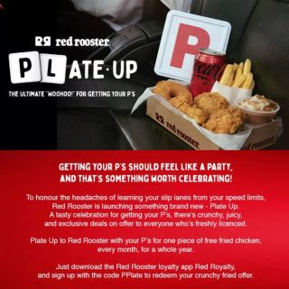 DEAL: Red Rooster - Free Piece of Fried Chicken Every Month for 12 Months for New Red Royalty Members 1