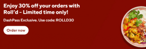DEAL: Roll'd - 30% off for DoorDash DashPass Members 7