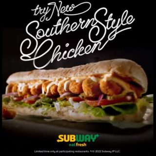 NEWS: Subway Southern Style Chicken Sub 10