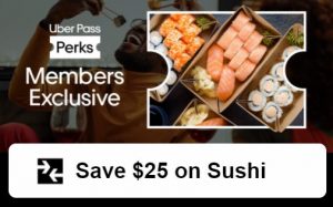 DEAL: Uber Eats - $25 off $40 Spend at Selected Sushi Restaurants with Uber Pass (until 20 March 2022) 9