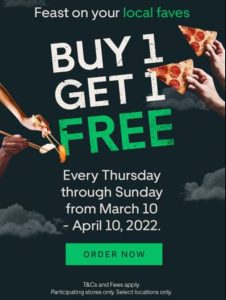 DEAL: Uber Eats - Buy One Get One Free on Selected Items at Local Restaurants on Thursdays-Sundays (until 10 April 2022) 9