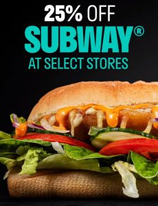DEAL: Subway - 25% off with $25+ Spend at Selected Stores via Deliveroo (until 24 April 2022) 6