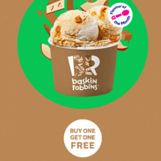 DEAL: Baskin Robbins - Buy One Get One Free Inside Out Apple Pie 1 Scoop Waffle Cone for Club 31 Members 9