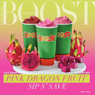 DEAL: Boost Juice - $6 Pink Dragon Fruit Range (4 May 2022) 4
