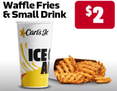 DEAL: Carl's Jr - $2 Waffle Fries & Small Drink via MyCarl's App 1
