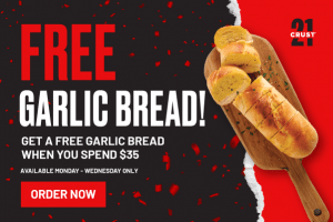 DEAL: Crust - Free Garlic Bread with $35 Spend (until 6 April 2022) 3
