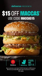 DEAL: McDonald's - $15 off $30 Spend for New Deliveroo Customers (until 15 May 2022) 31
