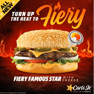 NEWS: Carl's Jr Fiery Famous Star with Cheese 9