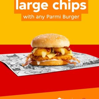 DEAL: Chicken Treat - Free Large Chips with Any Parmi Burger via Menulog 9