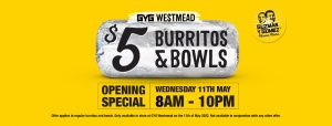 DEAL: Guzman Y Gomez Westmead NSW - $5 Burrito or Burrito Bowl (11 May 2022) 3