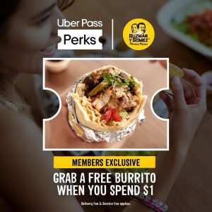 DEAL: Guzman Y Gomez - Free Burrito with $1 Spend for Uber Pass Members (until 11 April 2022) 27
