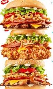 DEAL: Hungry Jack's - 2 Tendercrisp Cheesy Bacon Burgers for $10 via App 12