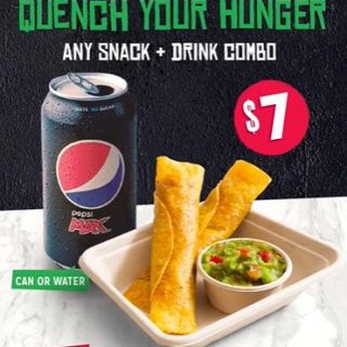 DEAL: Mad Mex - $7 New Snacking Range Snack + Drink Combo 6