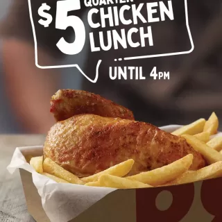 DEAL: Red Rooster - $5 Quarter Chicken & Chips until 4pm ($5.50 NSW/ACT) 4