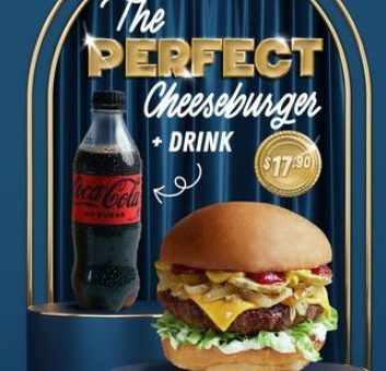 DEAL: Ribs & Burgers - $17.90 Cheeseburger & 390ml Drink 3