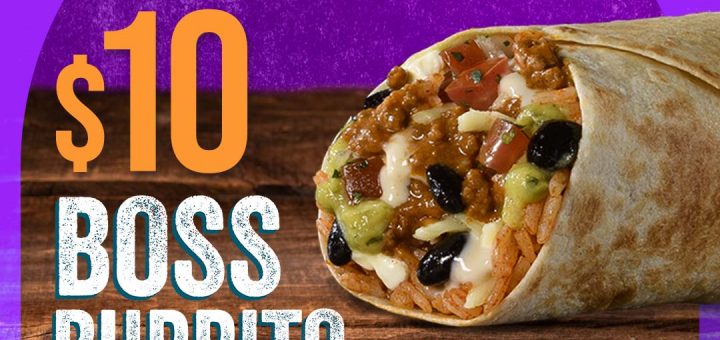 DEAL: Taco Bell - $10 Boss Burrito via Menulog 3