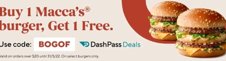 DEAL: McDonald's - Buy One Get One Free Selected Burgers with $20+ Spend via DoorDash (until 31 May 2022) 8