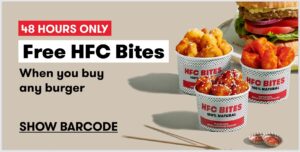 DEAL: Grill'd - Free HFC Bites 6 Pack with Burger or Salad Purchase for Relish Members (until 14 May 2022) 1